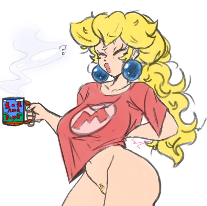 1girls ass bottomless female mario_(series) princess_peach princesskari pussy tagme