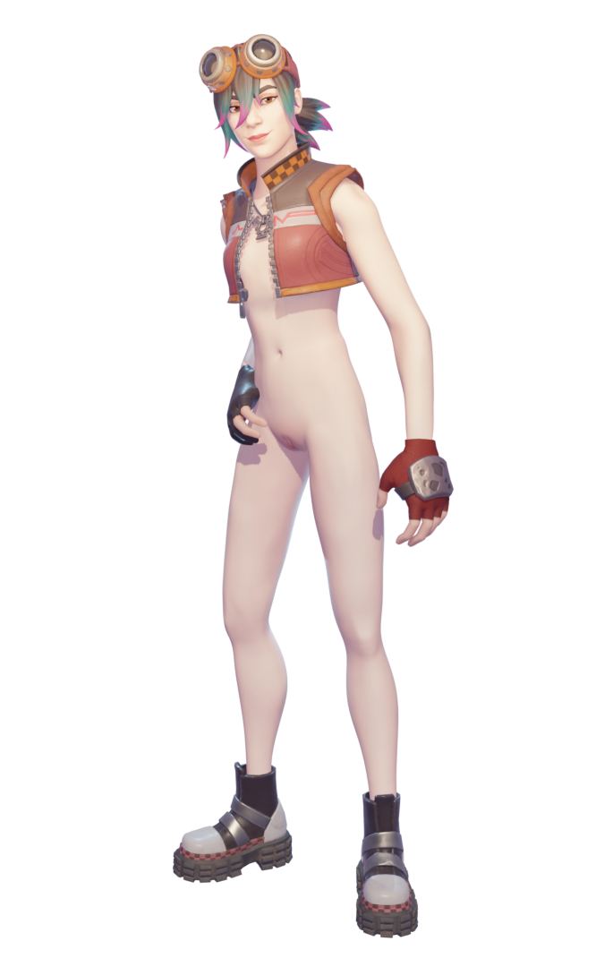 blender blender_(software) clothing female female_only flat_chest fortnite functionally_nude_female human human_only malakisuglypotato_(artlist) no_watermark skinny_girl smile smutbase solo solo_female the_operator_(fortnite) transparent_background