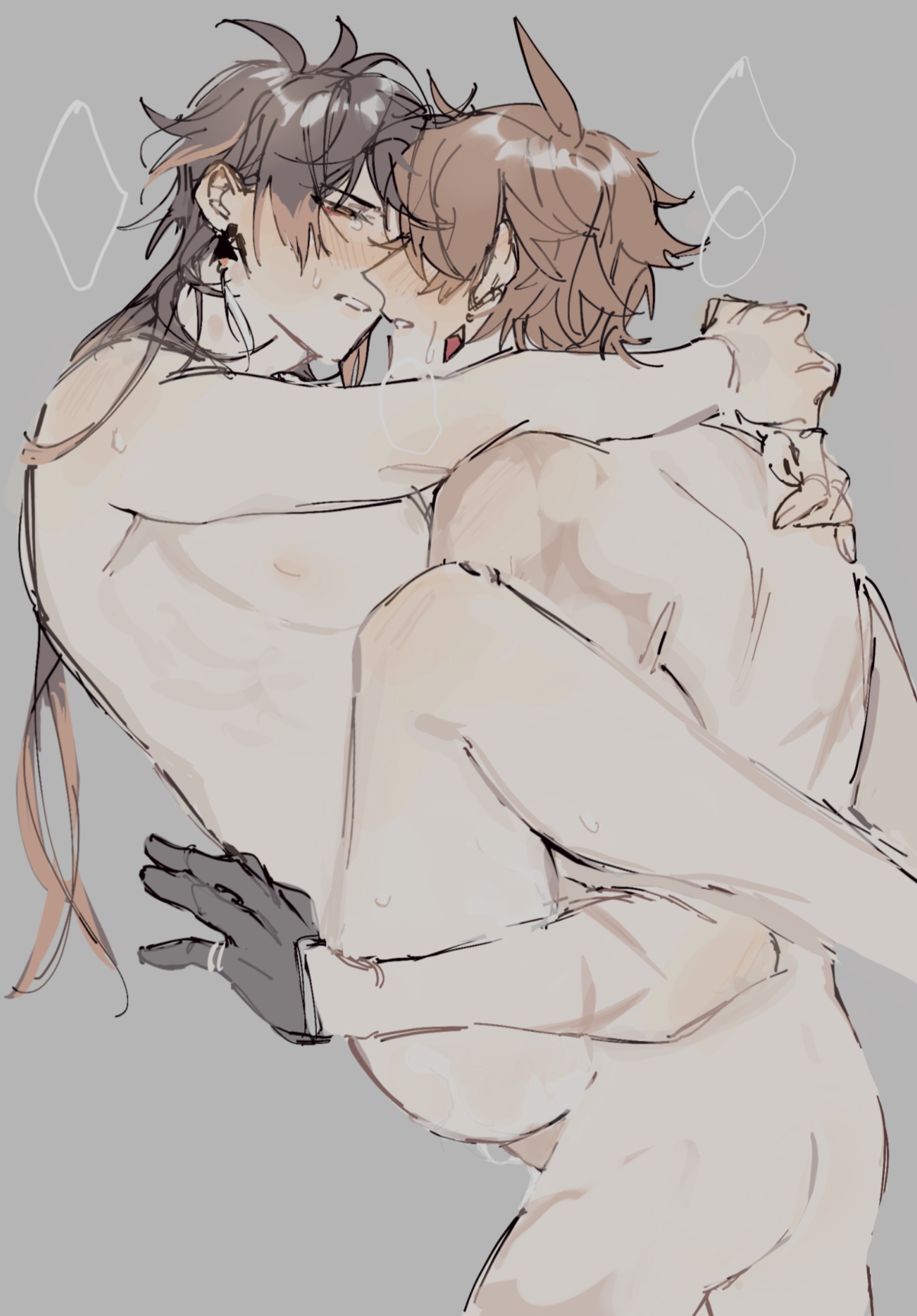 childe (genshin impact), gay, genshin impact, male, male only, male/male, missionary position, tartaglia (genshin impact), yaoi, zhongli (genshin impact)