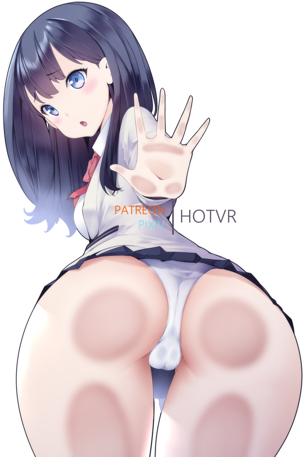 1girls against_glass ass ass_against_glass cameltoe hotvr panties skirt solo ssss.gridman takarada_rikka thighs