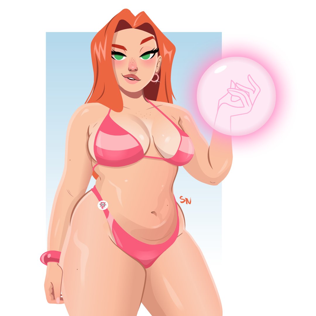 1girls, atom eve, breasts, female, female focus, female only, hip cleavage, invincible, large breasts, light skin, light-skinned female, looking at viewer, nightlyneu, samantha eve wilkins, solo, thick thighs, thighs, white background, wide hips