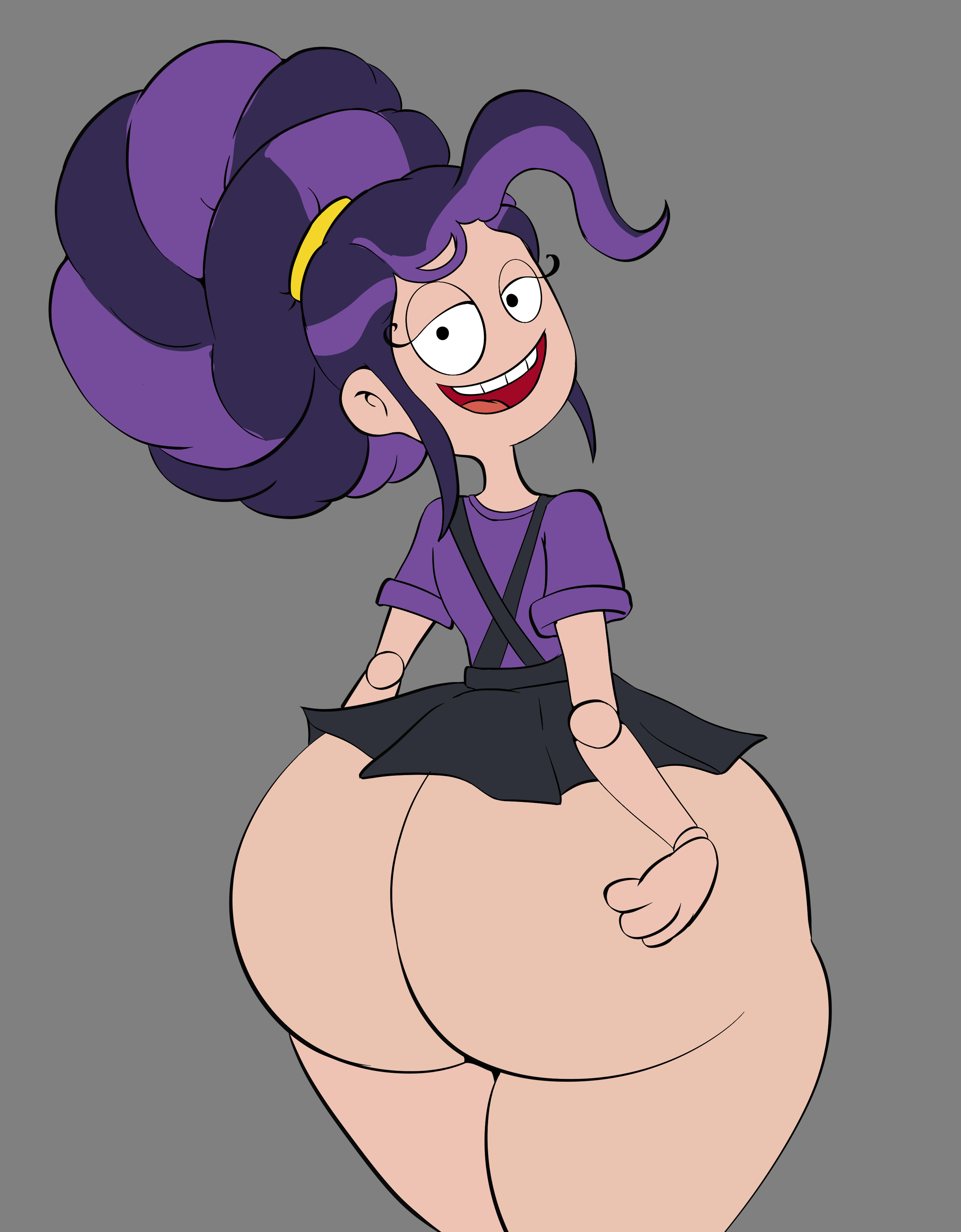 1female, 1girls, 2026, 2026s, 2d, 2d (artwork), 2d artwork, animate inanimate, ass, back, back view, ball jointed doll, ball joints, bare ass, bare butt, bare thighs, big ass, big breasts, big butt, black bottomwear, black clothing, black eyes, black skirt, black socks, bottomwear, braid, braided bun, braided hair, braided ponytail, braids, breasts, bubble ass, bubble butt, bun, clothed, clothed female, clothing, dat ass, dat butt, digital art, digital drawing, digital drawing (artwork), digital media, digital media (artwork), digital painting, digital painting (artwork), doll, doll girl, doll joints, eyebrows, eyelashes, fat ass, fat butt, fcosg, female, female focus, female humanoid, female only, female solo, fingers, footwear, fsg, hair, hair accessory, hair ribbon, hair tie, hand on face, high quality, high resolution, highres, house, huge ass, huge butt, humanoid, humanoid female, hype ass, hyper, hyper ass, illustrious (stable diffusion), inanimate animate, large ass, large butt, light skin, light-skinned female, lily lovebraids, lily lovebraids (poppy playtime), living doll, living toy, looking at viewer, looking back, looking back at viewer, mascot horror, massive ass, massive breasts, massive butt, messy hair, mob entertainment, mob games, no humans, noseless, not furry, open mouth, open smile, overall skirt, overalls, pony diffusion (model), poppy playtime, poppy playtime (chapter 5), purple clothing, purple footwear, purple hair, purple shirt, purple shoes, purple topwear, seducing, seduction, seductive, seductive body, seductive eyes, seductive look, seductive mouth, seductive pose, seductive smile, shiny hair, shirt, shoes, smile, smiley face, smiling, smiling at viewer, socks, solo, solo female, solo focus, stable diffusion, star, star (shape), star (symbol), star print, teeth, thick, thick ass, thick butt, thick thighs, thighs, tied hair, tongue, topwear, vibrant hair, video games, wide hips, yellow bun, yellow tie