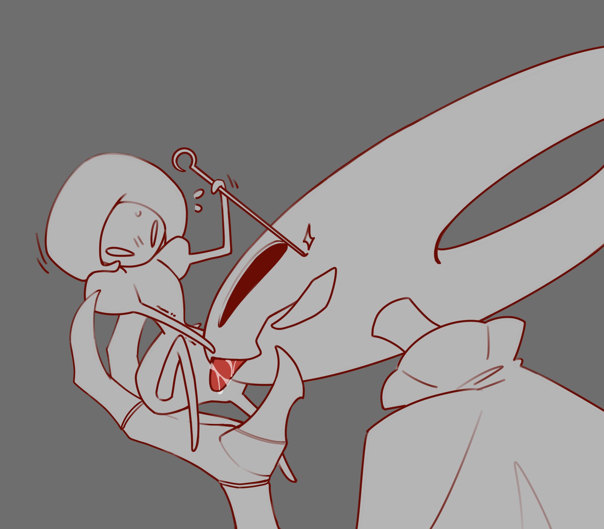 2girls, bug, bug girl, cunnilingus, eating pussy, hollow knight, hollow knight (franchise), hollow knight: silksong, hornet (hollow knight), lace (hollow knight: silksong), lace (hollow knight), lesbian sex, saliva, size difference, spider, spider girl, team cherry, tounge out, weapon, yuri