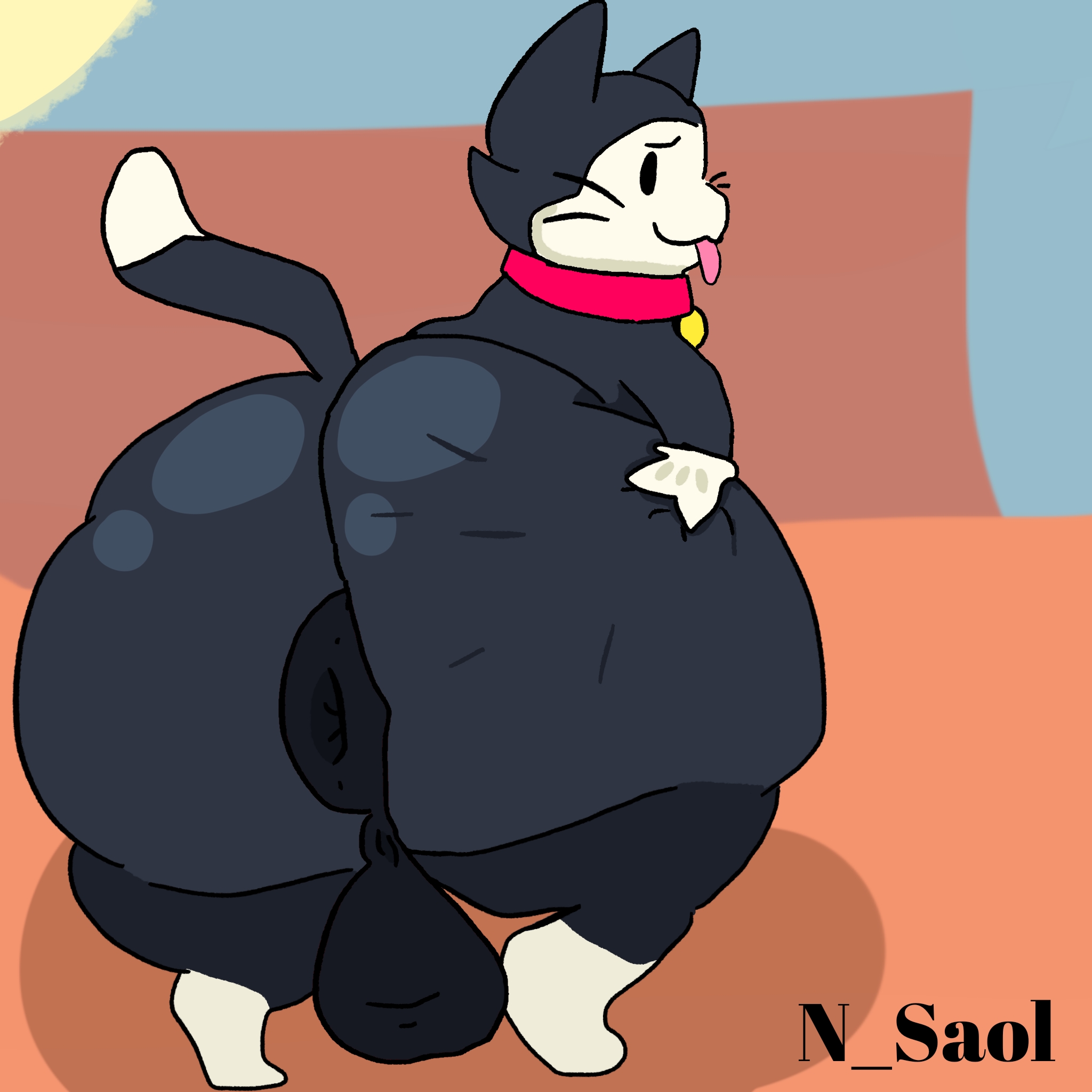 big ass, big balls, brawl stars, donut anus, gay, kit (brawl stars), male only, n saol, stretched anus, supercell