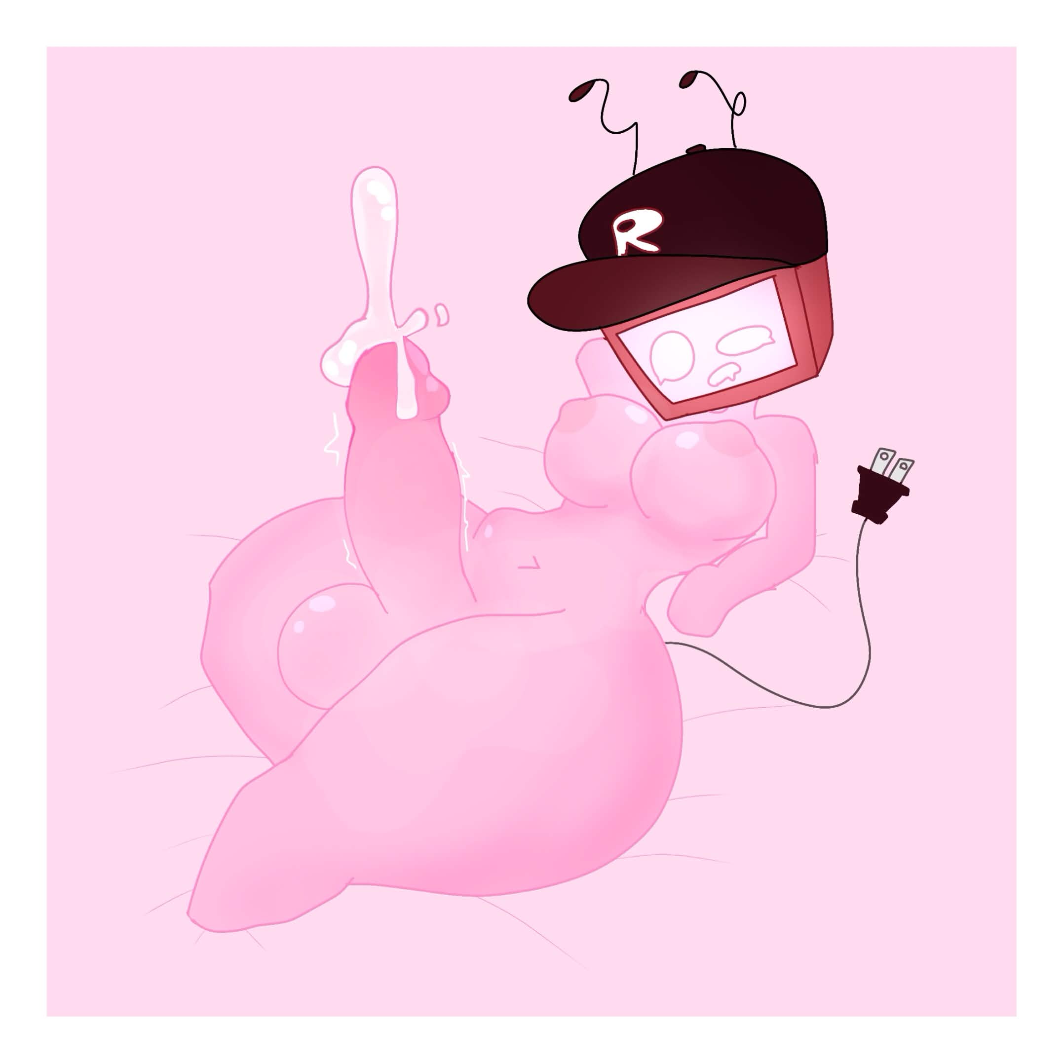 1futa, areolae, balls, bottom heavy, breasts, cap, cum, erection, forsaken (roblox), futa only, futanari, huge cock, humanoid, humanoid penis, nipples, nude, on back, penis, precum, roblox, roblox game, robloxian, robot, robot girl, self upload, shish23, solo, stomach, tagme, thick thighs, thighs, tv head, veeronica, wide hips