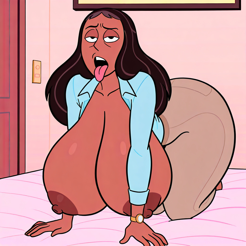 ahe gao, ai, ai generated, asking for it, asking for sex, bending over, big ass, big breasts, big butt, big thighs, cartoon network, dark-skinned female, exposed breasts, exposed nipples, inminent sex, mature female, milf, milk, milking, pleasure face, priyanka maheswaran, randomaifun, steven universe, thick thighs, venus body, wide ass, wide hips
