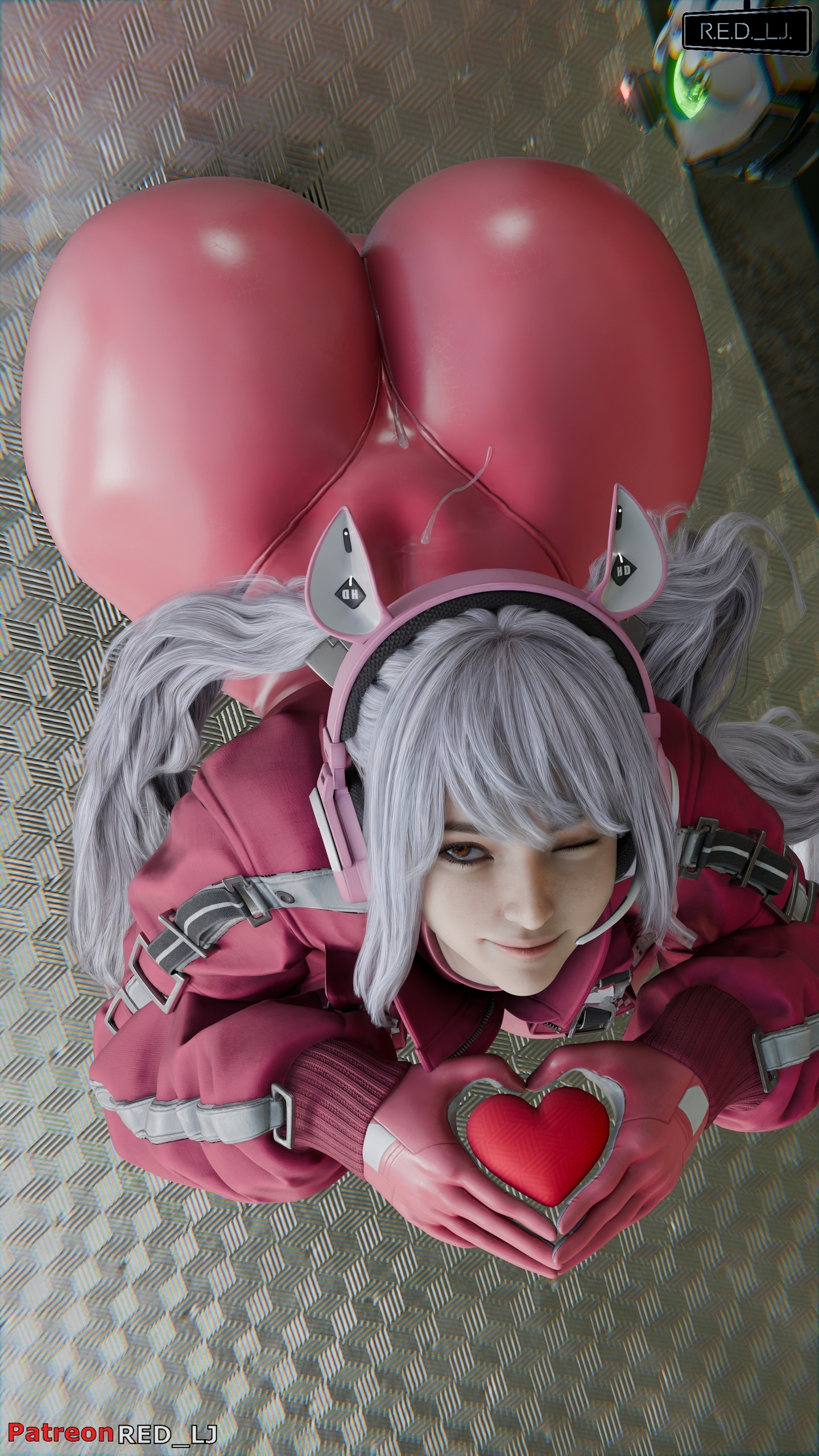 1girls, 2025, 3d, 3d (artwork), alice (nikke) (cosplay), alluring, asian, asian female, ass, ass cleavage, ass focus, ass up, big ass, big breasts, big butt, blender (software), bodysuit, breasts, brown hair, bubble butt, cleavage, cosplay, curvaceous, curvaceous body, curvaceous female, curvaceous figure, curvaceous hips, curvy, curvy body, curvy female, curvy figure, curvy hips, enormous ass, enticing, eve (stellar blade), facing away, fat ass, fat butt, female, female only, gigantic ass, goddess of victory: nikke, heart symbol, hips, huge ass, huge butt, large ass, large butt, light skin, light-skinned female, long hair, looking at viewer, massive ass, massive butt, mature, mature body, mature figure, mature woman, milf, mommy, no sound, patreon username, red eyes, red lj, round ass, round butt, seducing, seductive, seductive look, shiny, shiny ass, shiny butt, shiny clothes, skin tight, solo, solo female, stellar blade, teasing, teasing viewer, temptation, tempting, tempting viewer, thick, thick ass, thick butt, thick hips, thick thighs, thighs, tight clothes, tight clothing, voluptuous, voluptuous female, white hair, wide hips, wink, winking at viewer