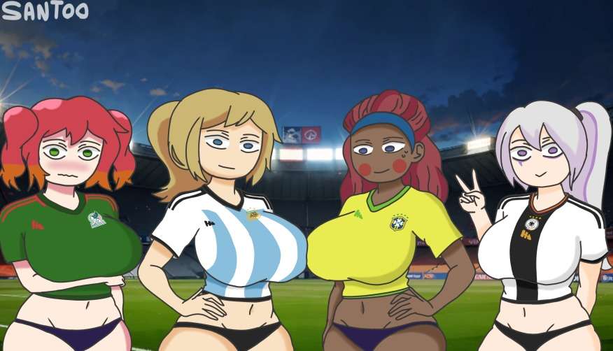 abby_(fnafhs) fhs fhsz3r0 fnafhs fnafhs_z3ro fnafhsrule34 fnafhsxxx football football_uniform joy_(fnafhs) looking_at_viewer mai_(fnafhs) posing_for_picture posing_for_the_viewer santoo115 soccer_uniform toddy_(fnafhs)
