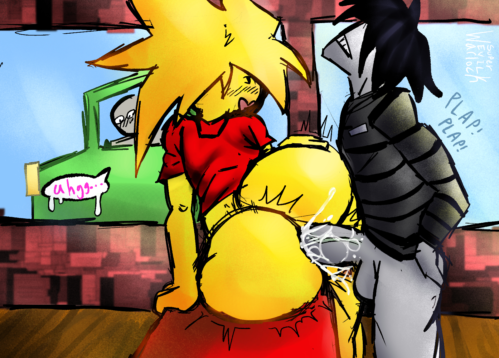 anal, anal sex, ass, big ass, cum, cum inside, femboy, grey body, huge ass, male, male only, male/male, public, public sex, roblox, roblox game, robloxian, speech bubble, superevilwarlock, tagme, watching, work at a pizza place, yaoi, yellow body