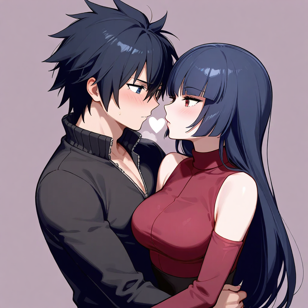 1female 1male ai_generated black_hair clothed couple crossover fairy_tail gray_fullbuster pokemon sabrina_(pokemon)