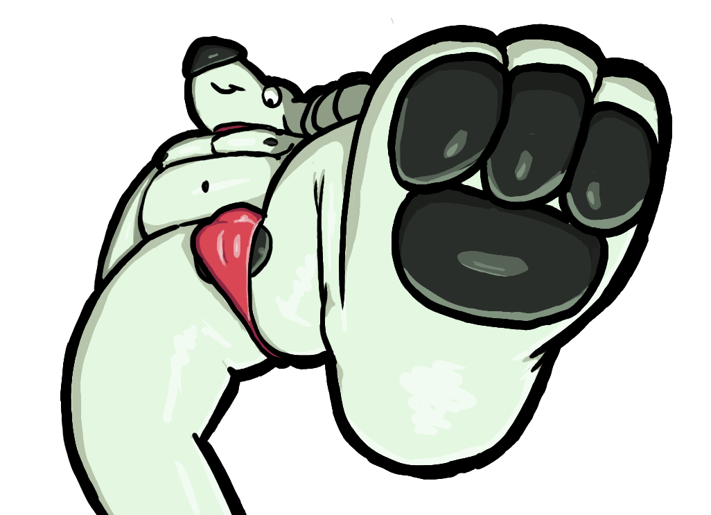 anthro brian_griffin family_guy male male/male paws royal_compost solo stepped_on