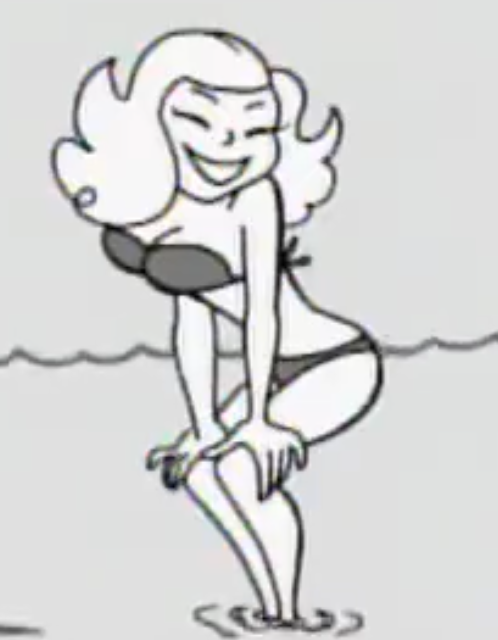 1girls ass beach big_ass big_breasts bikini blurry breasts female female_focus female_only light-skinned_female light_hair light_skin monochrome official_art screencap screenshot solo solo_female spy_vs_spy