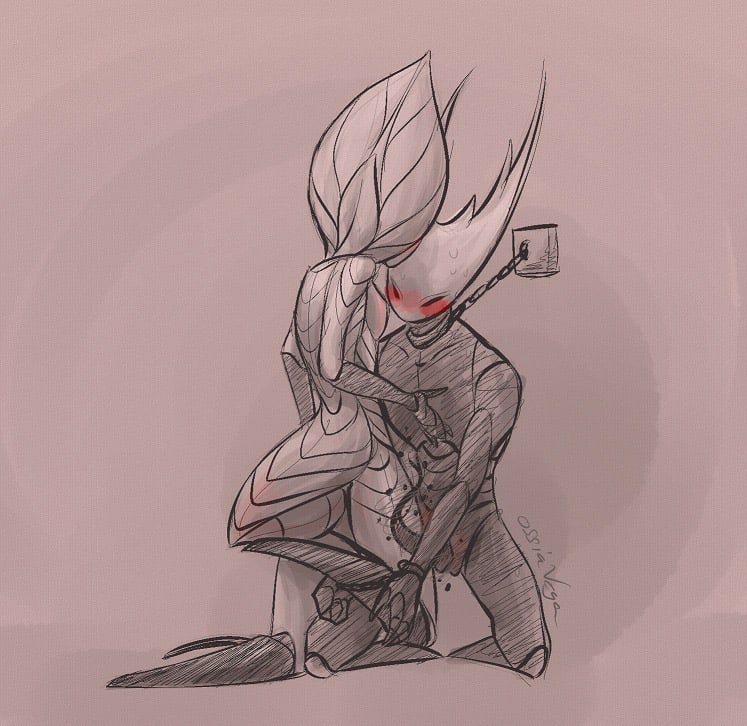 bondage chained female godseeker hollow_knight hollow_knight_(character)