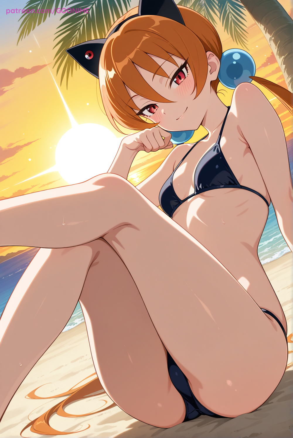 1boy1girl ai ai_generated alisa_southerncross ass ass_focus asshole cat_ears cum cum_in_ass cum_in_pussy cum_in_pussy cum_inside from_behind goonimeai keroro_gunsou naked naked_female orange_hair penetration pussy pussy_lips sex spreading squatting vagina vaginal_penetration vaginal_sex