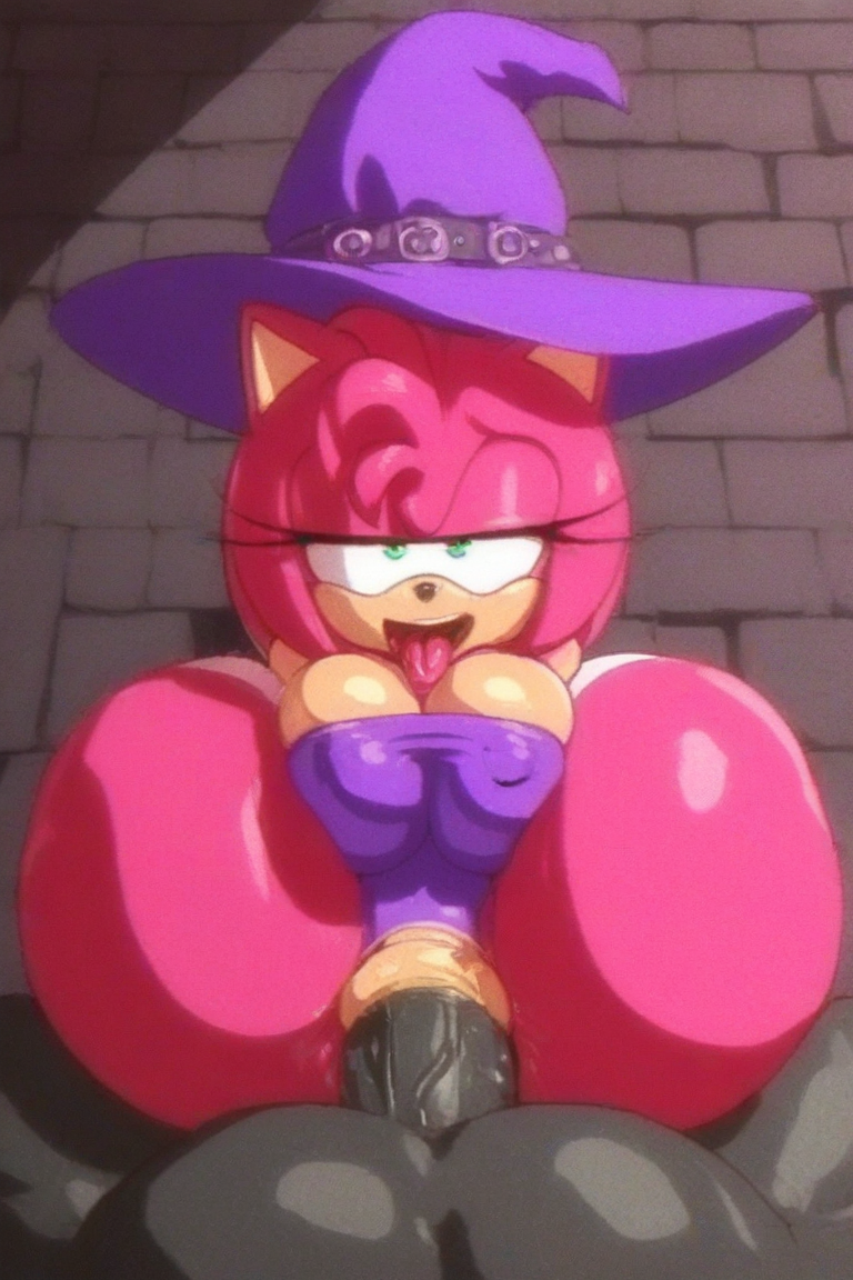 ai_generated amy_rose dark-skinned_male female halloween sonic_(series) sonic_the_hedgehog_(series)