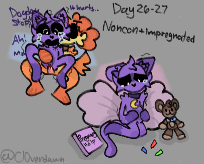 anthro anthro_on_anthro anthro_only canine catnap catnap_(poppy_playtime) cl0verdawn critters_(poppy_playtime) dogday dogday_(poppy_playtime) doggy domestic_cat domestic_dog feline furry_only no_humans orange_fur orange_skin poppy_playtime poppy_playtime_(chapter_3) purple_fur purple_skin sex smiling_critters tagme