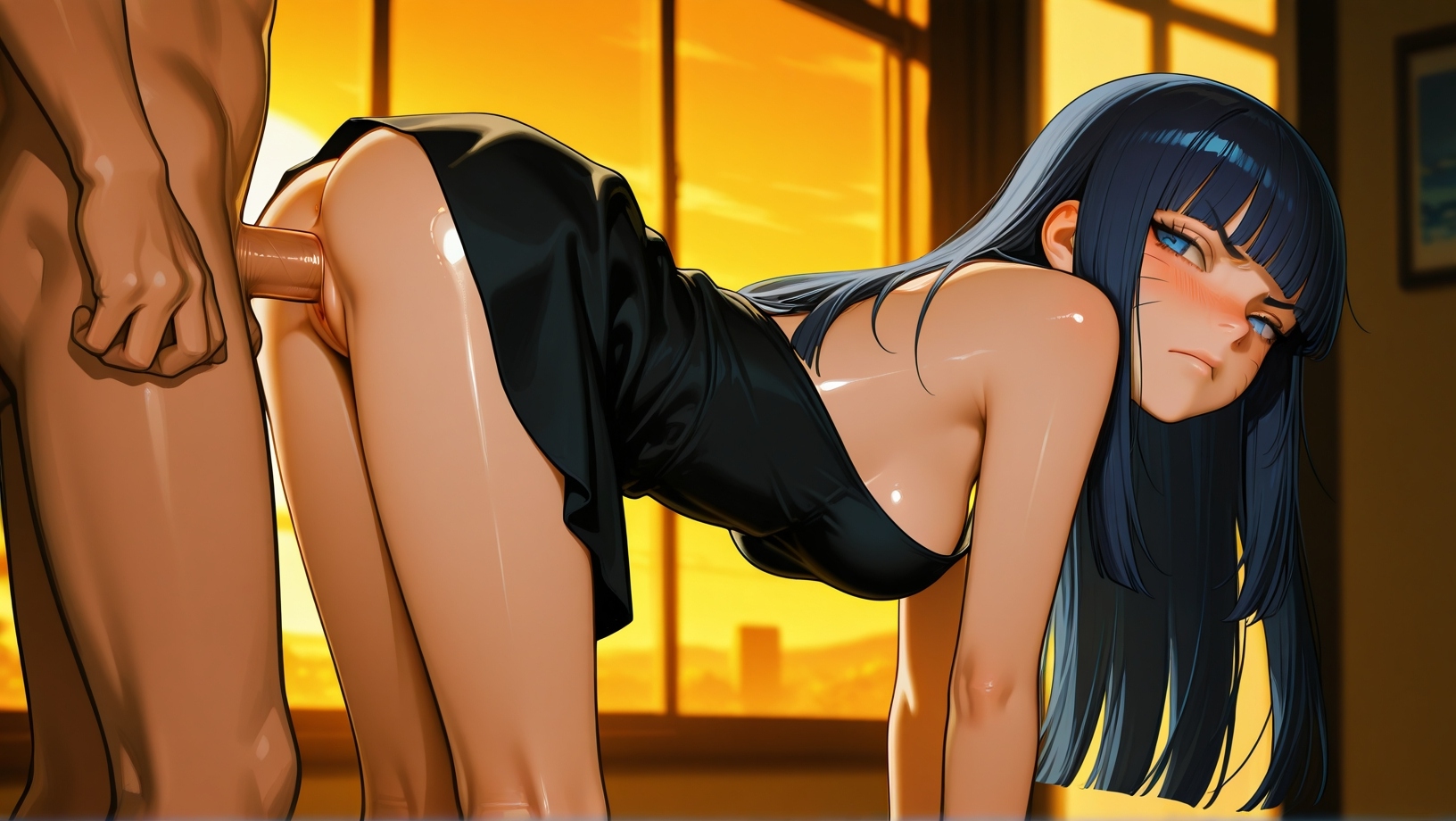 1boy, 1girls, 2d, ai generated, areolae, armpit, ass, ass focus, ass grab, ass up, bare arms, bare legs, bare shoulders, belly, bent over, black hair, blunt bangs, boruto, chest, completely naked, completely nude, completely nude female, curvy, curvy figure, cute, cute face, dark hair, detailed, doggy, doggy style, eyelashes, eyeshadow, female, fit, fit female, focus, hair, high quality, himawari, hime cut, legs, light skin, light-skinned female, lips, lipstick, long hair, makeup, male, mascara, naked, naruto, naruto (series), nero100, nipples, nude, nude female, pale skin, pale-skinned female, perky breasts, pinned down, posing, purple hair, pussy, rough sex, seductive, seductive look, sex, sex from behind, skinny, skinny female, small breasts, straight hair, tagme, teen, teen girl, teenage, teenage female, teenage girl, thighs, thin waist, uzumaki himawari, vagina, vaginal insertion, vaginal penetration, vaginal sex