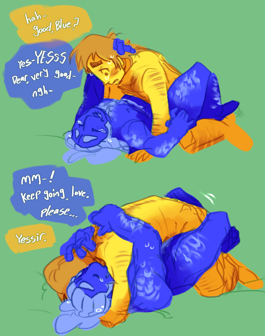 anal sex, arms around partner, bedroom sex, begging, biting lip, blue (deltarune), body hair, checking on partner, comic, consent is sexy, crying while penetrated, deltarune, deltarune chapter 5, dialogue, fully nude, good boy, hug, in love, legs around partner, legs around waist, male only, male/male, missionary position, moaning, multiple images, naked male, penetration, praise, praise kink, speech bubble, sweat, talking to partner, thick eyebrows, yellow (deltarune)