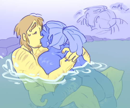 2boys, against wall, arms around partner, blue (deltarune), body hair, deltarune, deltarune chapter 5, eyes closed, fully nude, gay, grabbing ass, hot spring, humanoid, kissing, making out, male only, multiple images, naked male, onsen, onsen sex, pool, romantic, splashing, sweat, tongue kiss, wet hair, yellow (deltarune)