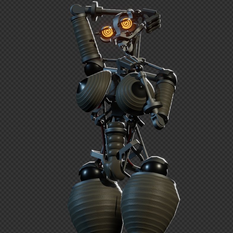 3d, artificial vagina, atumalaca 3d, breasts, endoskeleton, female, female focus, female only, five nights at freddy's, five nights at freddy's: secret of the mimic, fleshlight, m2 (fnaf), orange eyes, robot, sexy pose, solo, solo female, tagme, the mimic (atumalaca 3d), the mimic (fnaf), thick thighs