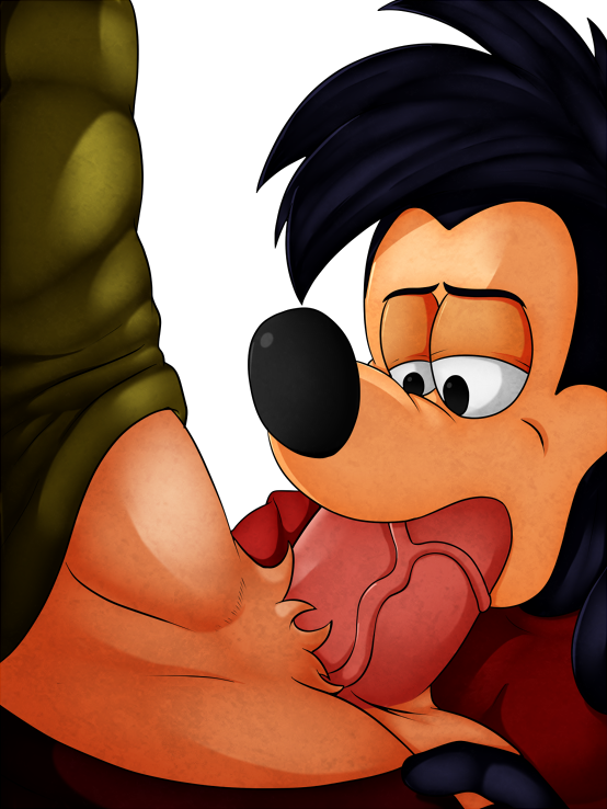 2boys a_goofy_movie anthro balls blackbear canine disney fellatio fur furry gay male male_only mammal max_goof oral oral_sex penis robert_zimmeruski sex vein yaoi