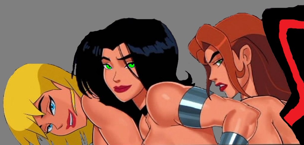 dc_comics dcau donna_troy galatea hawkgirl ibnalxuffasch94 justice_league_unlimited powergirl shiera_sanders superwoman