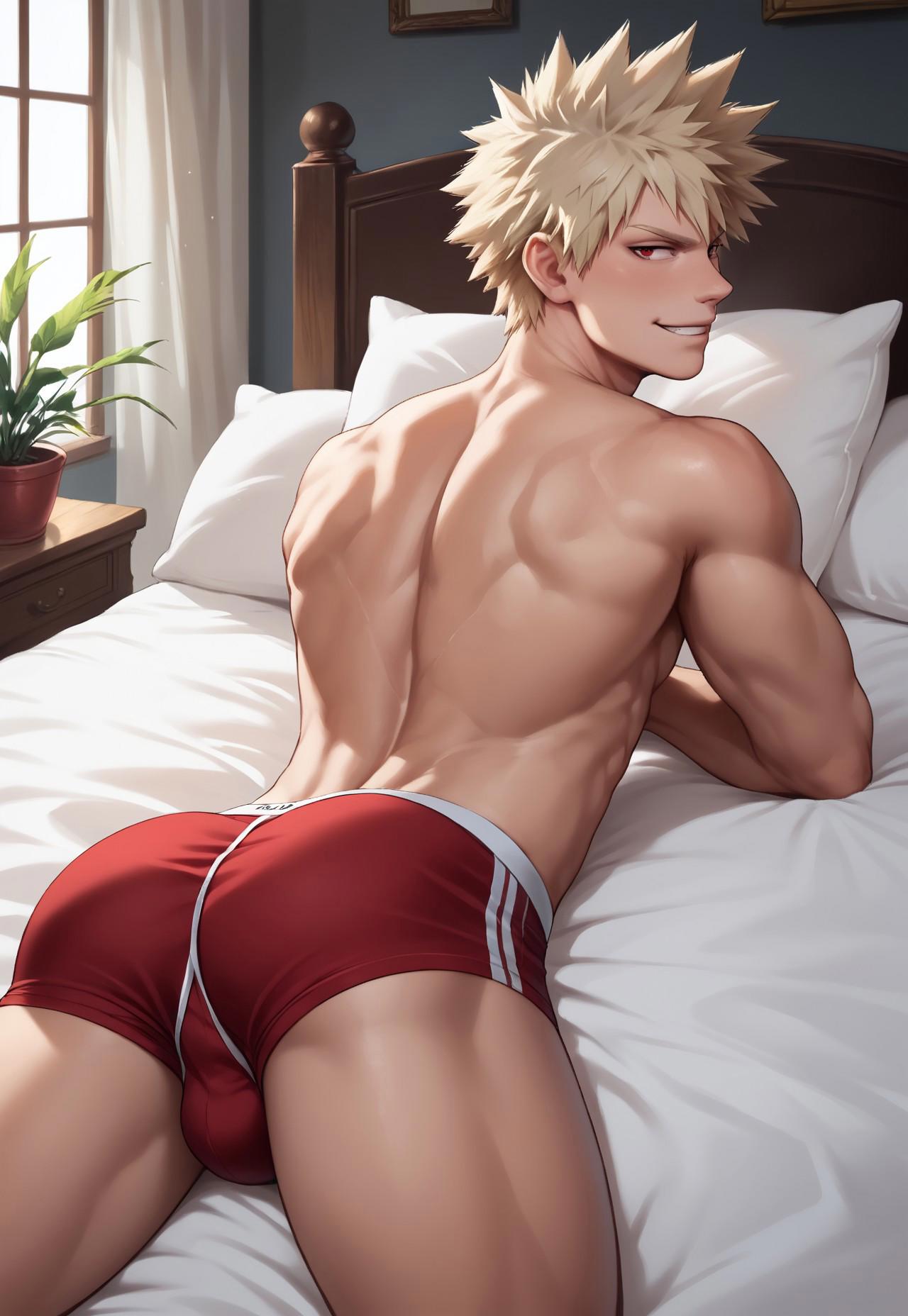 1boy ai_generated ass bakugou_katsuki blonde_hair boku_no_hero_academia boxer_briefs bsky_link bulge buttocks civitai crotch dvxxxgrai gay looking_at_viewer looking_back lying lying_on_stomach male male/male male_focus male_only male_underwear muscular muscular_male my_hero_academia pixai pony_diffusion_xl red_eyes red_underwear solo solo_focus solo_male tagme thighs twitter twitter_link yaoi