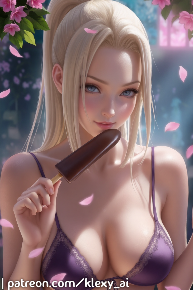 ai_assisted ai_generated big_breasts blonde_female blonde_hair blonde_hair_female bra ino_yamanaka klexyai naruto naruto:_the_last naruto_(classic) naruto_(series) naruto_shippuden patreon patreon_url ponytail purple_bra uncensored