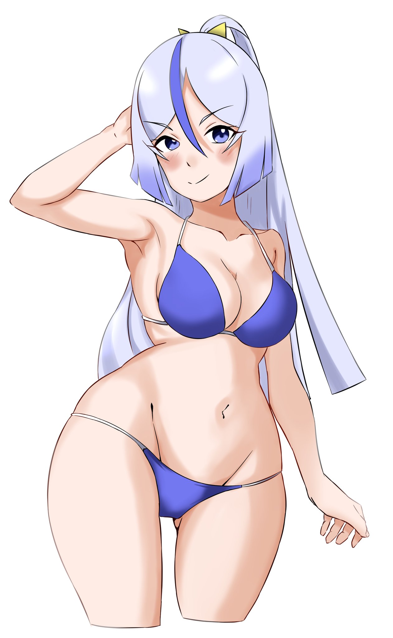 arm_up armpits ass_visible_through_thighs big_ass bikini captain_shalala daasan hands_behind_head hirogaru_sky!_precure medium_breasts precure pretty_cure sfw