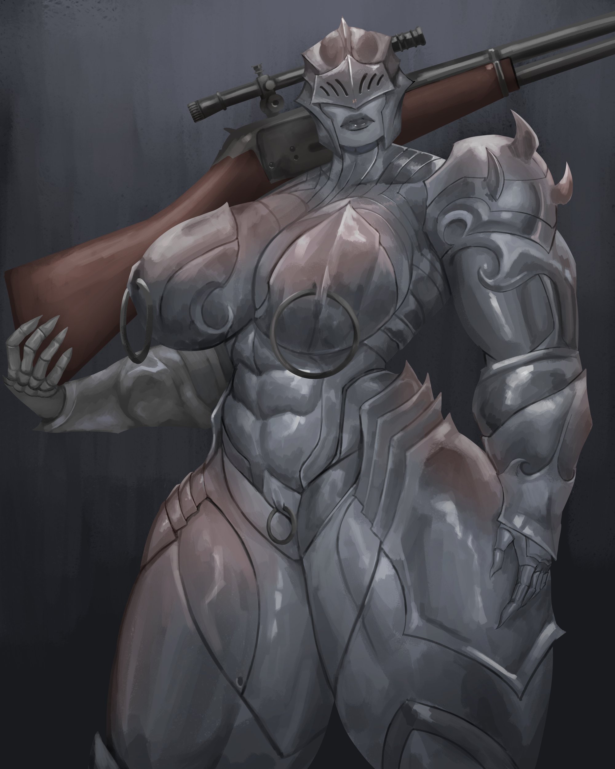 1girls, 2026, alternate costume, armor, armored body, armored female, athletic, athletic female, big breasts, biomechanical, breasts, bursting breasts, curvaceous, curvaceous body, curvaceous female, curvaceous figure, curvaceous hips, curvy, curvy body, curvy female, curvy figure, curvy hips, female, female only, gothic, gothic girl, hips, huge breasts, inspired by, inspired by formal art, large breasts, massive breasts, mortal shell, mortal shell 2, muscle mommy, muscles, muscular, muscular female, nipple rings, palemancer, proxima (mortal shell 2), rifle, seductive, seductive look, sniper rifle, thick, thick as fuck, thick breasts, thick hips, thick lips, thick mommy, thick thighs, voluptuous, voluptuous female, wide hips
