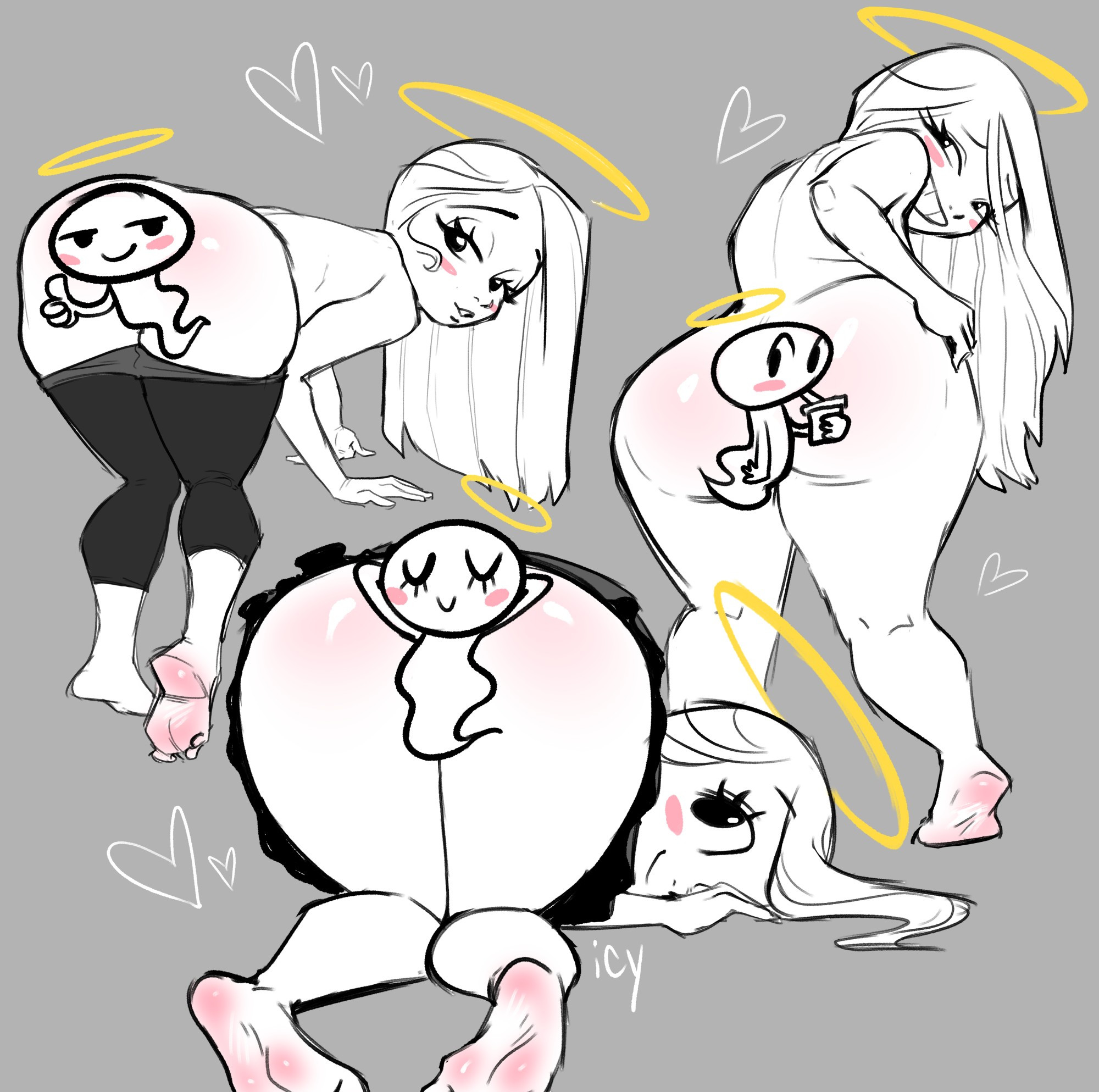 1girls, ass, breasts, censored, female, female only, full body, iseenudepeople, nude, spicysona, tagme