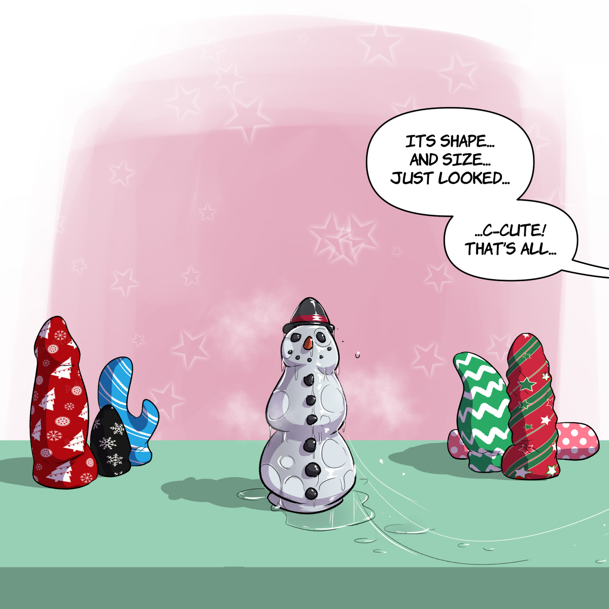 christmas, dildo, dildo reveal, english, english text, lech lewds, lube, lube string, natalie collins, present, tagme, tagme (source)