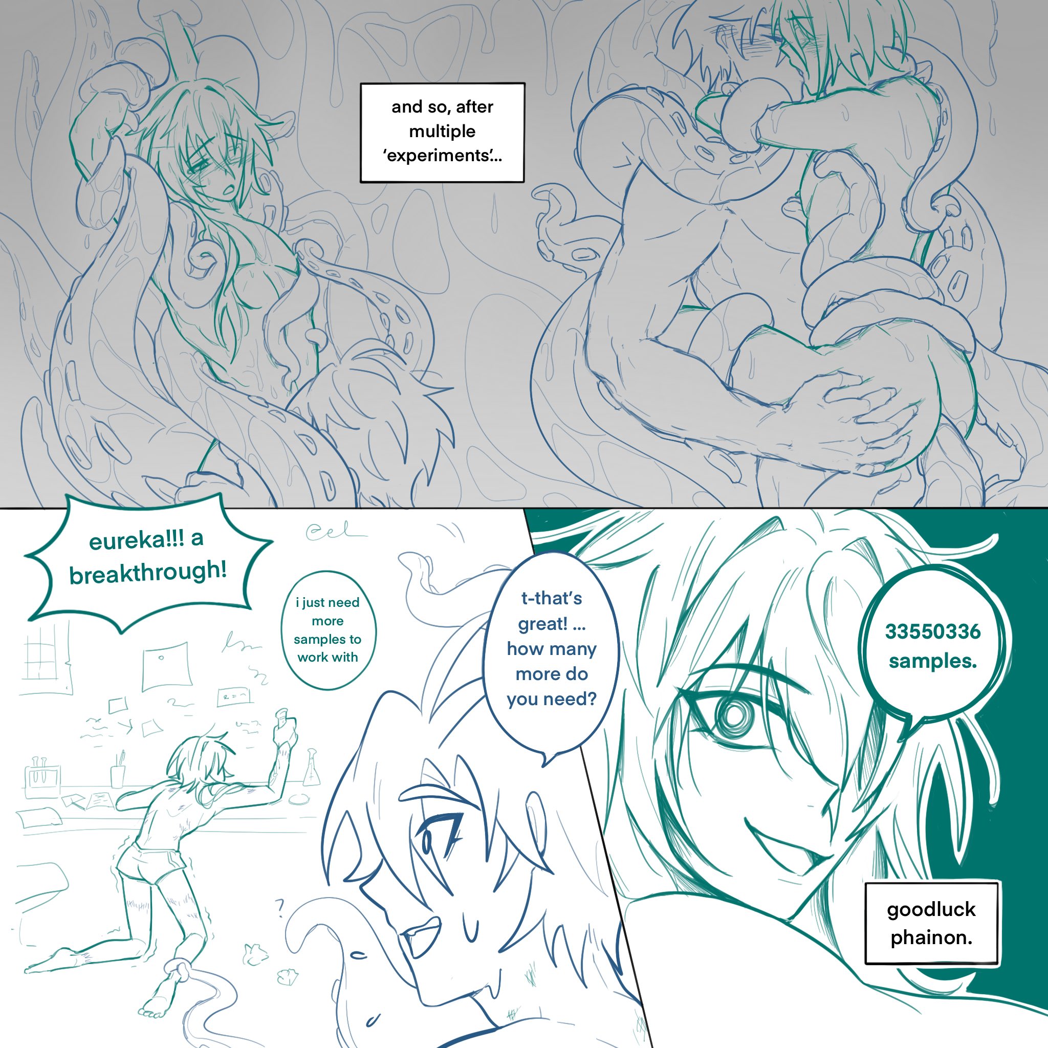 2boys, anaxa (honkai: star rail), boypussy, crying, cuntboy, double penetration, gay, holding partner, honkai: star rail, kissing, male, male only, male/male, marathon sex, markings, phainon (honkai: star rail), tentacle, tentacle penetration, tentacle sex, trans man, trembling, yaoi