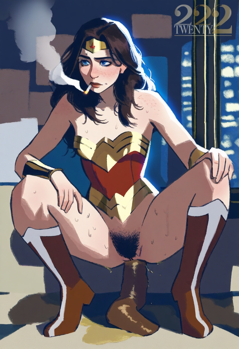 black_hair bracers dc_comics scat scat smoking tiara twenty-2 wonder_woman