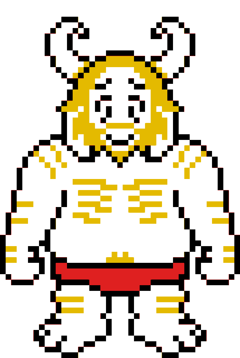 1boy anthro anthro_only arm_tuft asgore_dreemurr bara beard blonde_hair body_hair bulge chubby chubby_male dad_bod daddy deltarune dilf facial_hair feet furry furry_only goat hairy hairy_male horn horns long_ears male_only muscular muscular_male pixel pixel_(artwork) pixel_art pubic_hair smiling smiling_at_viewer solo solo_focus speedo speedo_only standing undertale undertale_(series) white_background