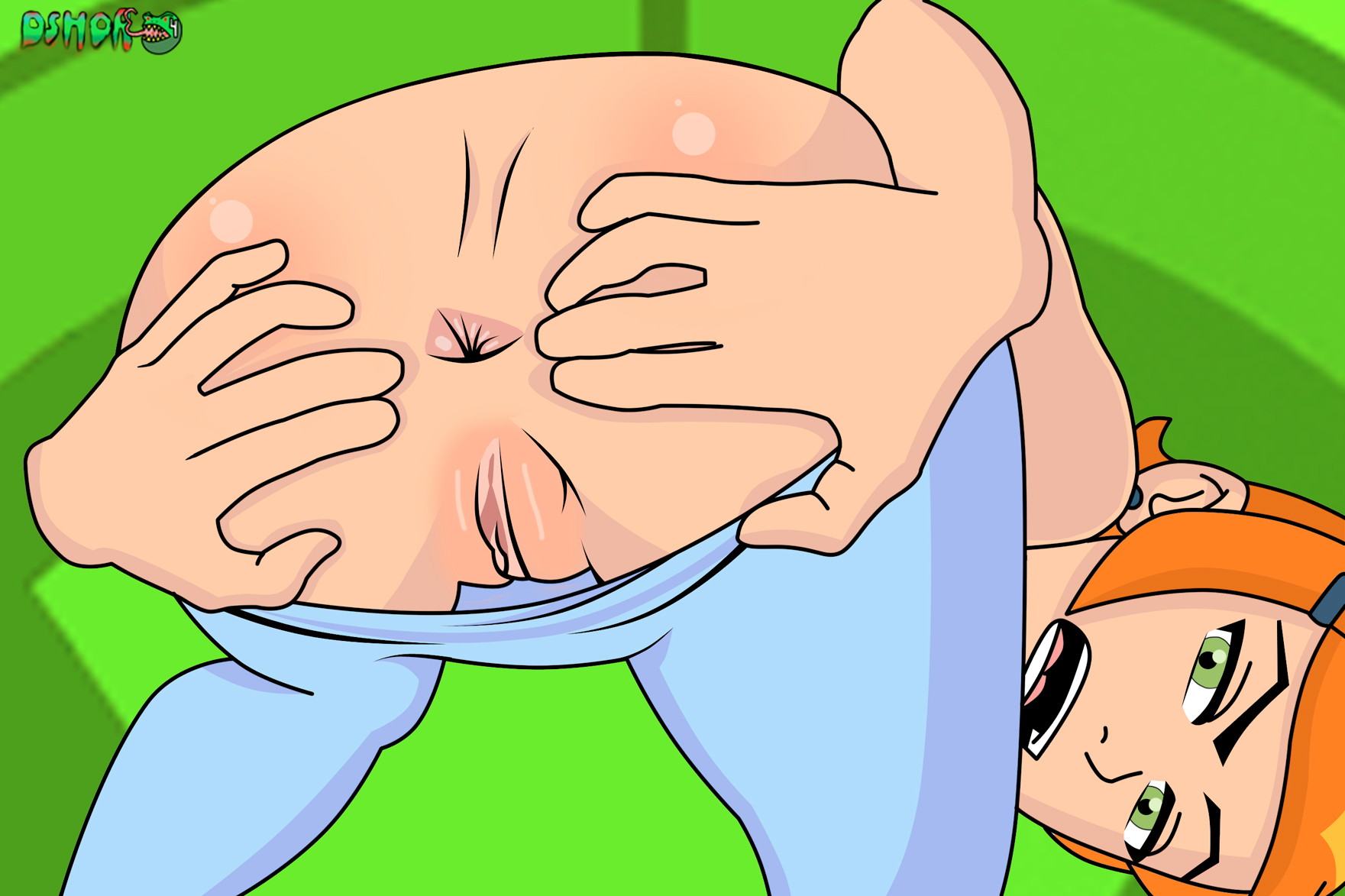 anal, anal insertion, anal penetration, anal sex, anus, ben 10, ben 10 (classic), female, female focus, female only, female penetrated, gwen tennyson, gwen tennyson (classic), human, looking pleasured, male, male penetrating, male penetrating female, male/female, orange hair, oshor34, penis in ass, pleasured, presenting, solo, tagme