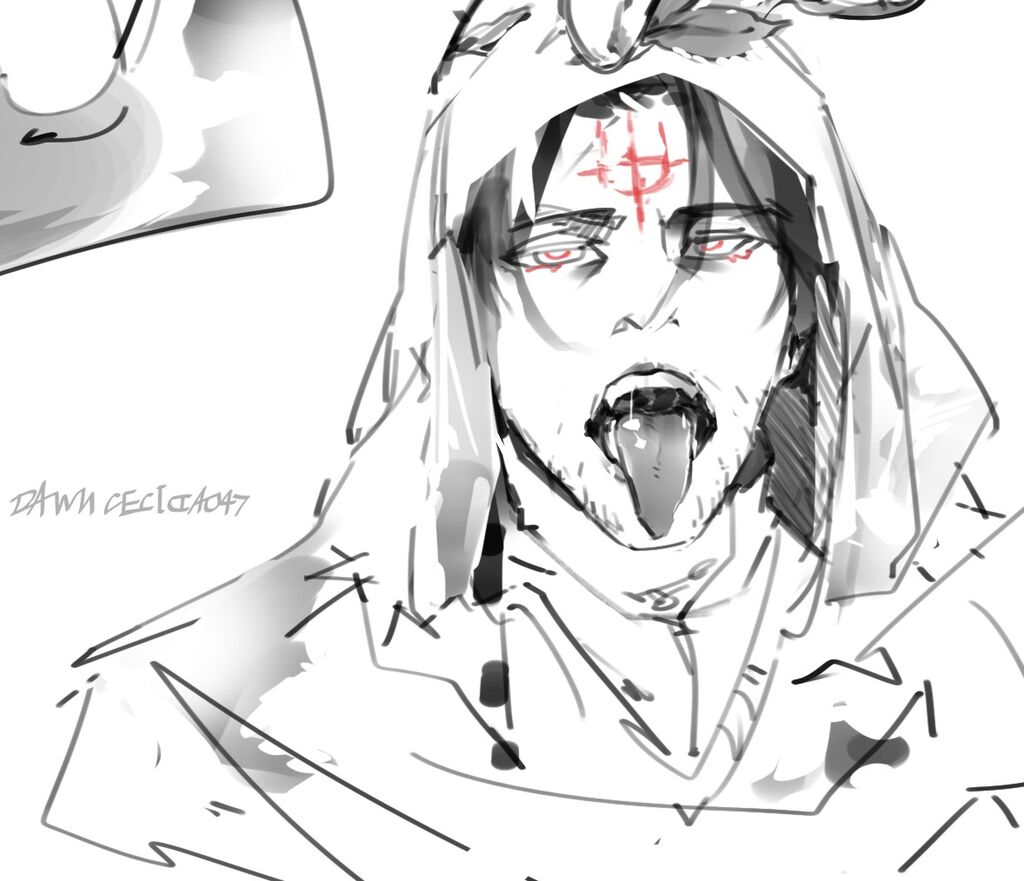 elden_ring face_closeup fromsoftware gay male_focus male_only male_penetrated softcore solo_male tongue tongue_out white_mask_varré