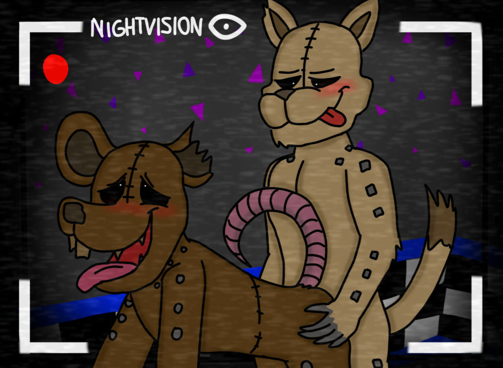 2boys :p animatronic animatronic_male anthro anthro_on_anthro anthro_only being_watched buckteeth camera camera_view cat_(fnac) duo duo_male feline five_nights_at_candy's furry furry_male furry_only gay gay_sex implied_anal looking_pleasured male male_only monsterratfnac3 no_visible_genitalia on_knees otp rat rat_(fnac) rodent security_camera sex static tongue tongue_out two_boys