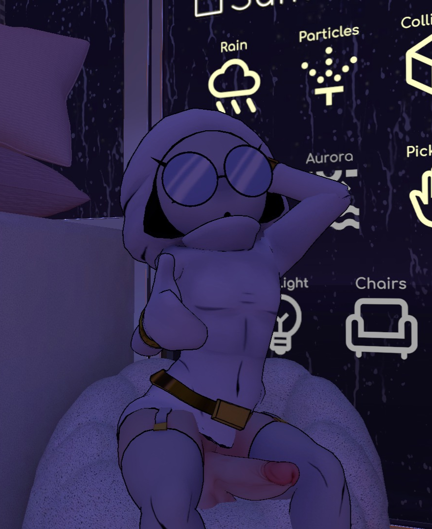 1boy 3d 3d_(artwork) big_penis erect femboy glasses human light-skinned_male light_skin male male_only mario_(series) mask nintendo penis shy_gal shy_guy solo solo_male vrchat vrchat_avatar