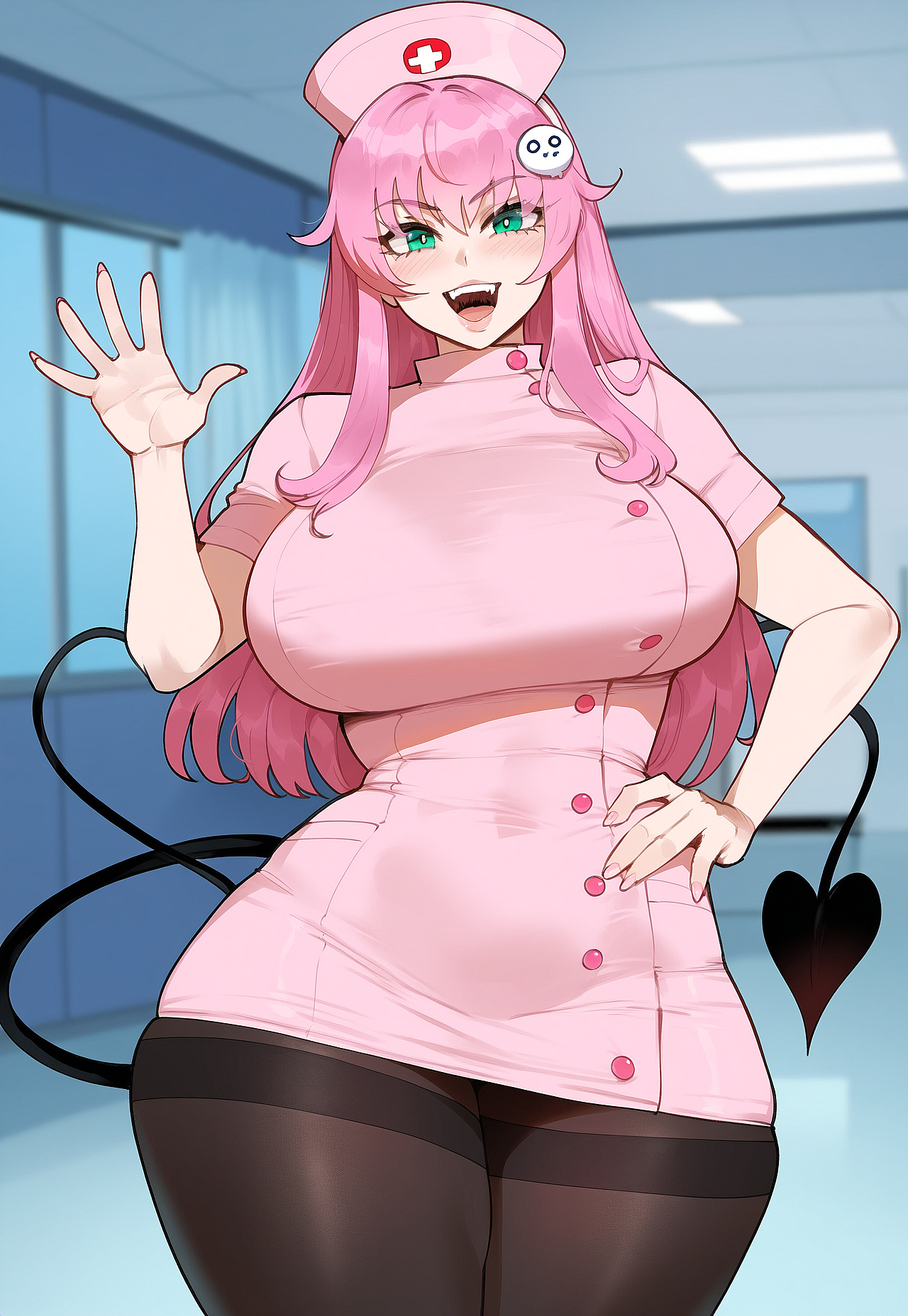 1girls, ai generated, ass, big breasts, breasts, female, female focus, green eyes, hips, huge ass, huge breasts, juuicyai, lala satalin deviluke, large breasts, nipples, pink hair, thick thighs, thighs, to love-ru, wide hips