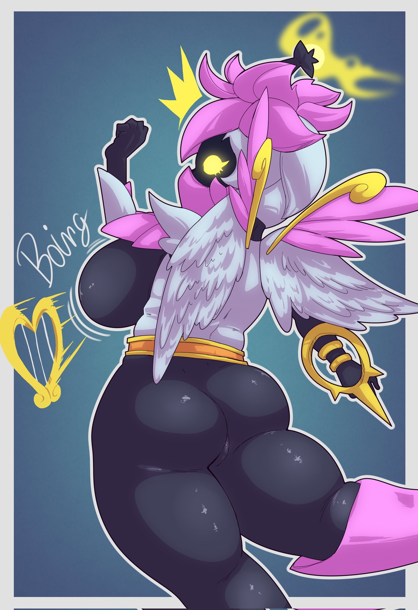 1girls, angel, ass, boobs, brawl stars, breasts, female, lily (brawl stars), lily angel (brawl stars), orange thejuice, supercell, tagme