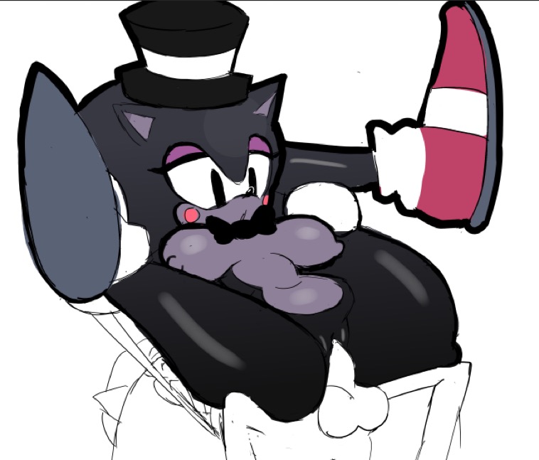 1boy 1boy1girl 1girls :o big_ass big_balls big_breasts big_butt big_penis black_fur breasts cheek_markings eks-out female five_nights_at_freddy's five_nights_at_sonic's hedgehog hedgehog_girl holding holding_legs jooigi_(playcustomdelivery) lefty_sonic makeup male nipples penis sonic_oc straight tagme