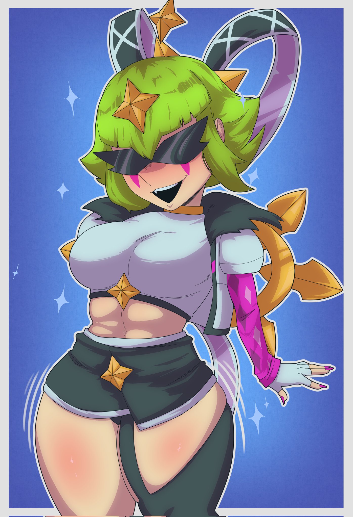 1girls, brawl stars, female, melodie (brawl stars), orange thejuice, pop melodie (brawl stars), sunglasses, supercell, tagme, tinted eyewear