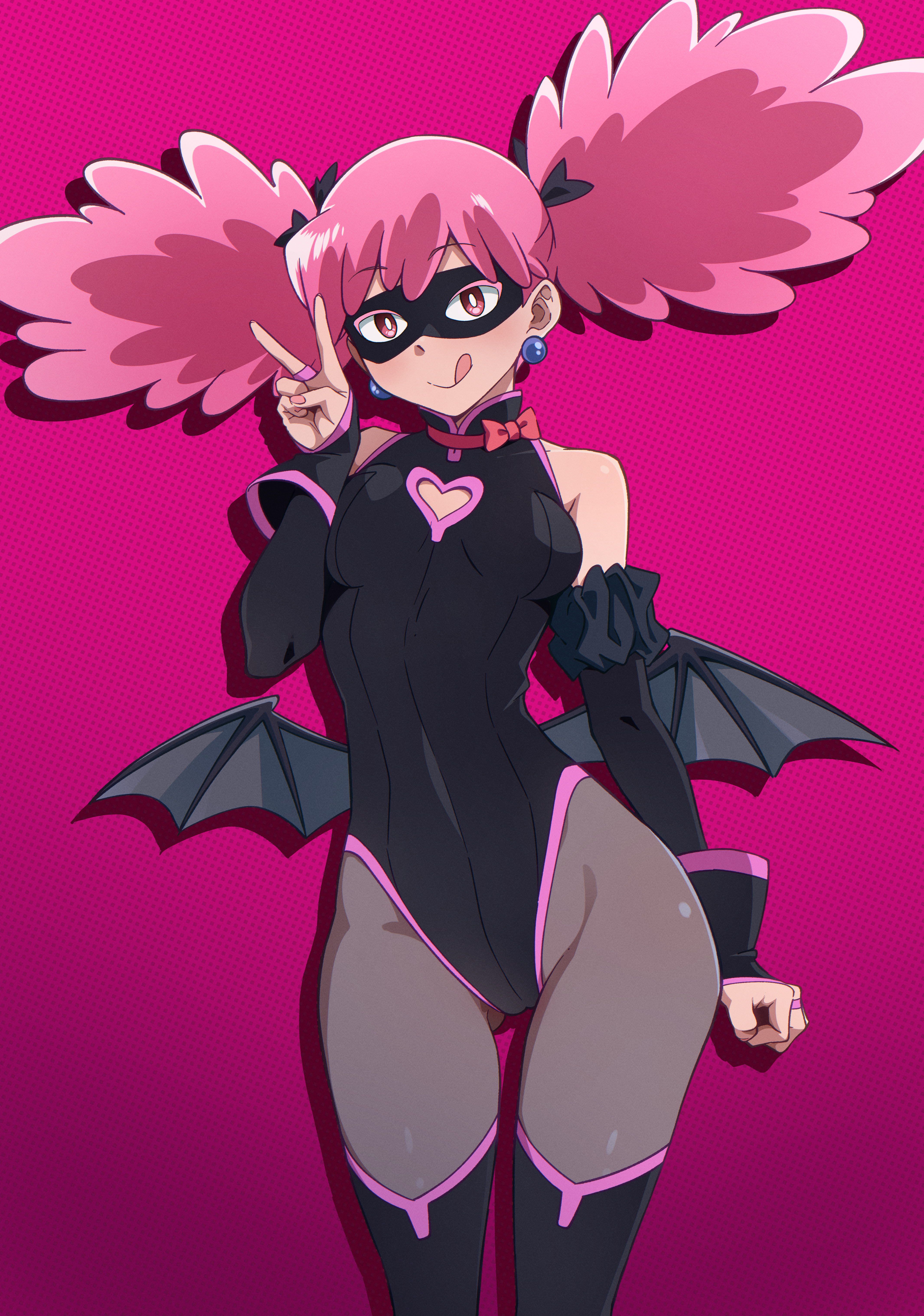1girls, 2025, 2d, 2d (artwork), animanghayodraw, ass, big ass, blush, bottom heavy, breasts, female, female focus, female only, female protagonist, haneyama kazuho, hero outfit (mha), heroine, huge ass, looking at viewer, mask, my hero academia, pink hair, pink-haired female, pop step, purple eyes, skimpy clothes, small breasts, solo, solo female, solo focus, superheroine, vigilante: my hero academia illegals