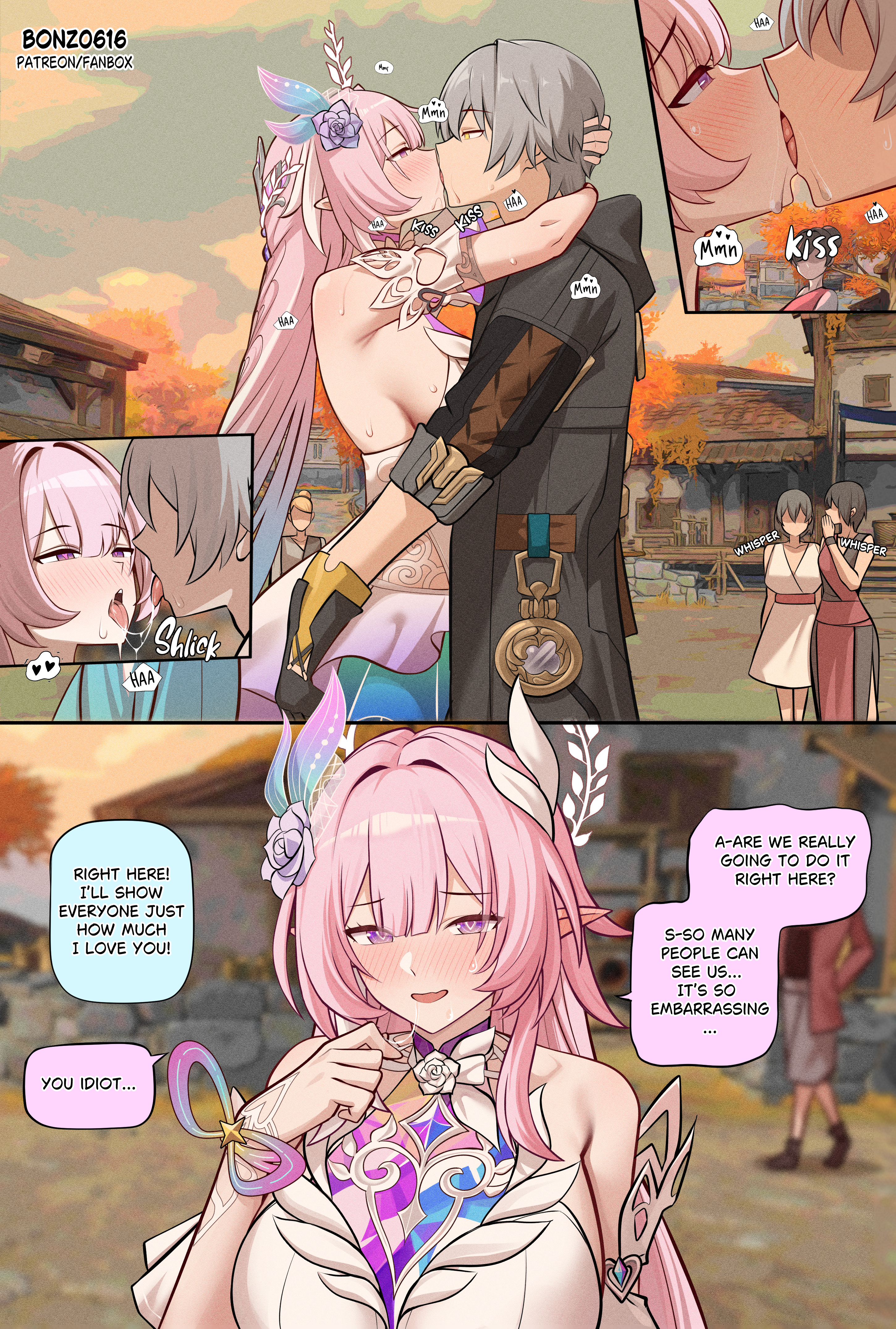 1boy, 1boy1girl, 1girl1boy, against surface, against wall, arms behind back, arms pulled back, ass, ass grab, asshole, big ass, big breasts, big butt, blush, bonz (bonz0616), breast grab, breasts, breasts out, caelus (honkai: star rail), carrying, carrying another, carrying partner, clothed, clothed sex, cum, cum drip, cum in pussy, cum inside, cumming, cumming in pussy, cumming inside, cumming together, cumming while penetrated, cumming while penetrating, cumshot, cyrene (honkai: star rail), dominant male, dripping, dripping cum, dripping pussy, dripping semen, elf ears, eyes rolled back, eyes rolling back, female, female focus, female penetrated, flower in hair, flower on head, fucked, fucked from behind, fucked into submission, fucked senseless, fucked silly, fucking, grabbing, grabbing another's ass, grabbing another's breast, grabbing ass, grabbing breasts, grabbing head, grabbing own ass, gray hair, grey clothing, grey gloves, grey jacket, gushing cum, hair accessory, hair ornament, hand on ass, hand on breast, hand on butt, hand on head, hand on hip, hands on partner, happy female, happy male, happy sex, hardcore, honkai: star rail, horny, horny female, horny male, hourglass figure, hourglass figured female, huge breasts, huge butt, huge thighs, insertion, kiss on lips, kissing, kissing neck, kissing while penetrated, licking breast, licking neck, licking nipples, lifted, lifted by another, lifting, lifting leg, lifting partner, lifting person, long ears, long hair, looking at another, looking at partner, looking back, looking pleasured, love, loving couple, loving embrace, loving gaze, loving it, making out, male, male penetrating, male penetrating female, neck kiss, nude, nude female, nude male, opening legs, opening pussy, penetration, penile, penile penetration, penile urethral insertion, penis, penis in pussy, perfect ass, perfect body, perfect boobs, perfect legs, pink areola, pink hair, pink nipples, pink pussy, pinned, pinned to wall, public, public exposure, public sex, pulling arms, purple eyes, pussy, pussy ejaculation, pussy juice, pussy juice drip, pussy juice string, pussy juice trail, romantic, romantic couple, romantic sex, rough sex, saliva, saliva string, saliva trail, seducing, seductive, seductive body, seductive look, seductive smile, sex, sex from behind, sex in public, sexy, sexy body, shaky legs, smile, smiling at viewer, standing doggy style, standing missionary, standing sex, staring, sucking, sucking both nipples, sucking breasts, sucking nipples, sweat, sweatdrop, sweating, sweaty body, swing, tear, tears, tears of joy, tears of pleasure, thick ass, thick butt, thick thighs, thighhighs, thighs, tongue, tongue kiss, tongue out, trailblazer (honkai: star rail), vagina, village, visible areolae, visible nipples, visible penis, visible pussy, white armwear, white clothing, white dress, white hair ornament, white heels, white legwear, white skin, white skinned female, white skinned male, yellow eyes