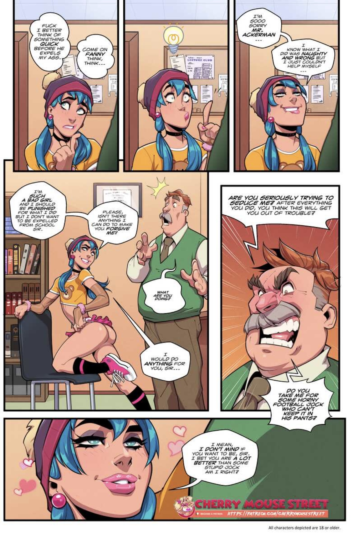 cherrymousestreet, comic, crossdressing, fanny price, femboy, male, tagme, trans woman, transfem