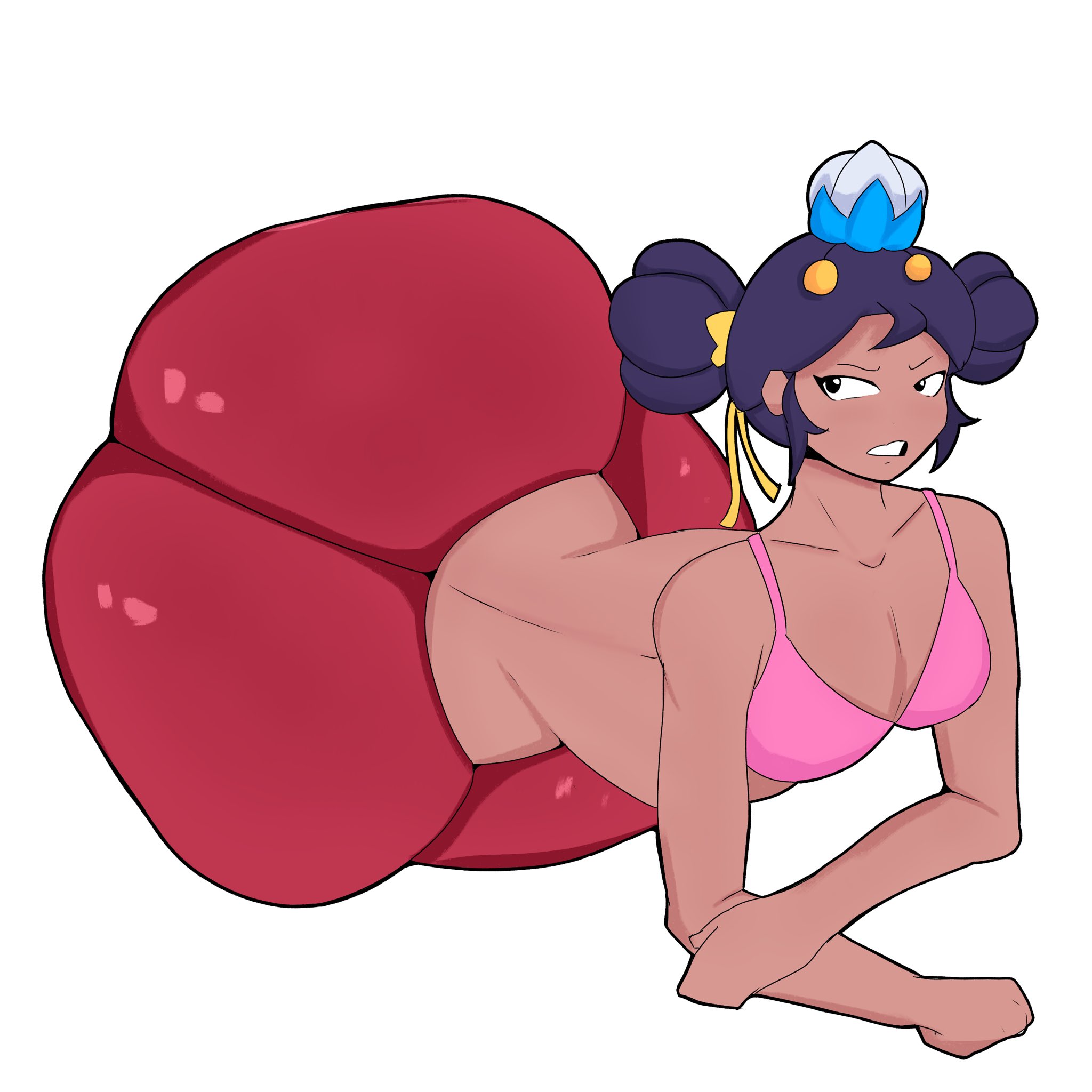 ass, bad anatomy, brawl stars, cay cant draw, female, gigantic ass, mandy (brawl stars), tagme
