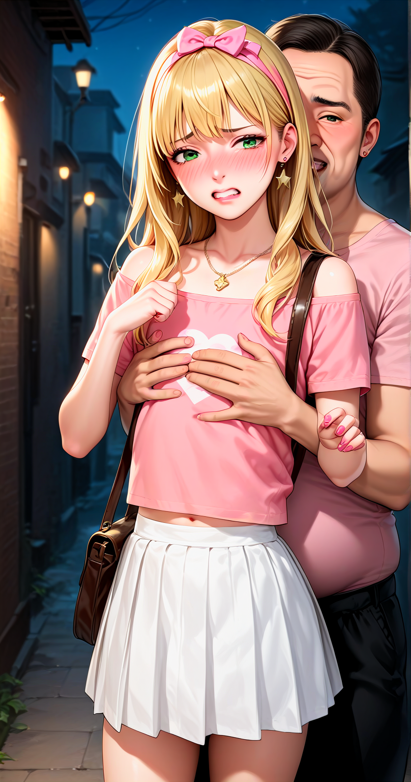 ai_generated blonde_hair femboy feminine_male feminization forced_feminization jennifer_(femboy) not_psycho otoko_no_ko otokonoko sissification sissy teenage_boy