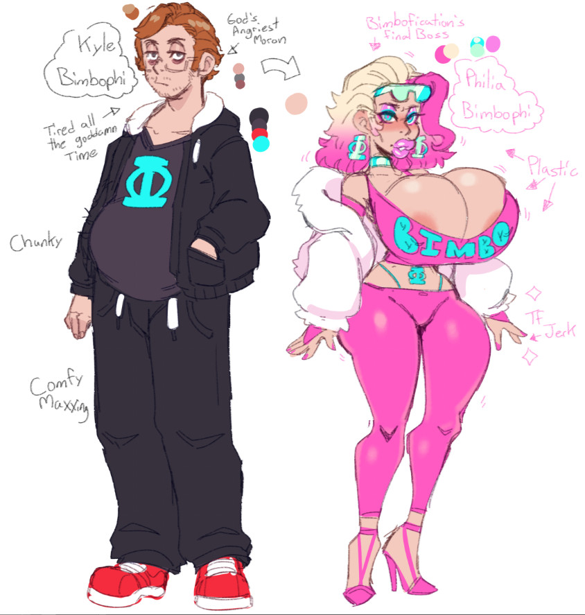 artist_self-insert bimbo bimbofication bimbophi genderswap_(mtf) hourglass_expansion hourglass_figure transformation