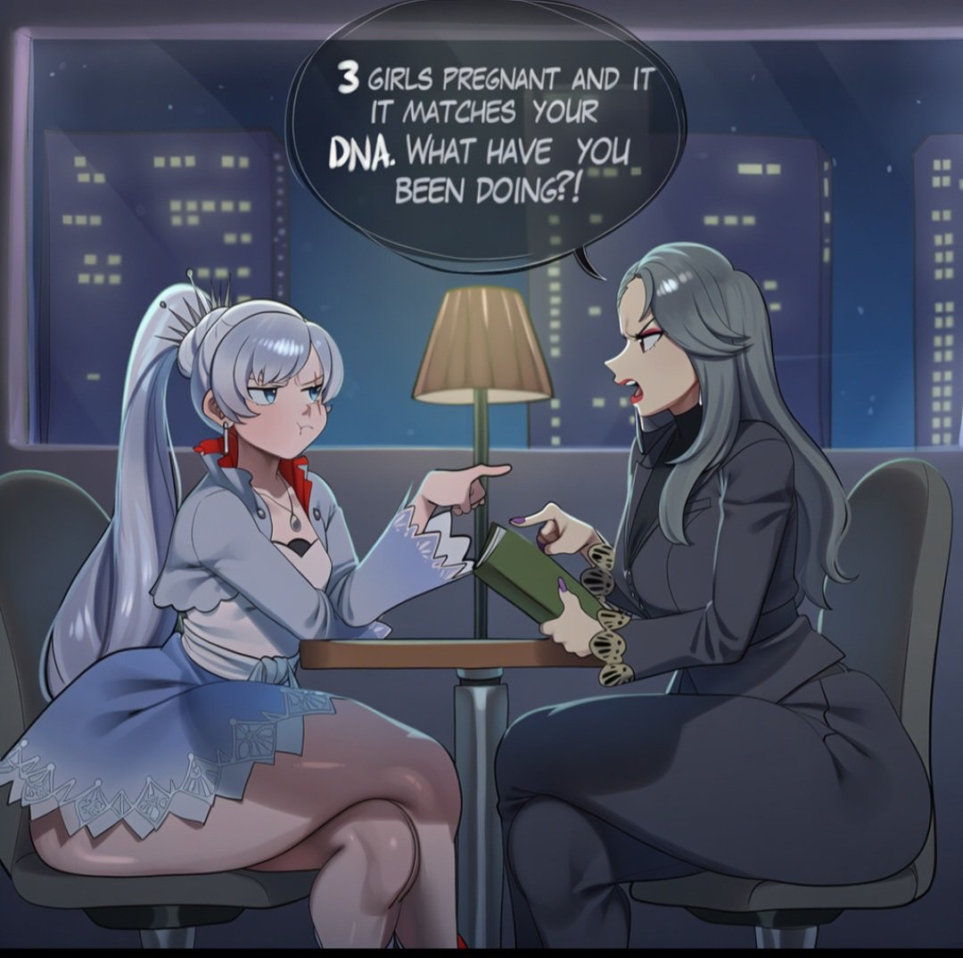 2girls, ai generated, female, lovelyzen, persona 5, rwby, sae niijima, weiss schnee